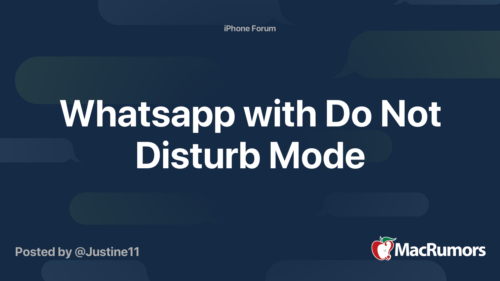 do not disturb mode iphone whatsapp