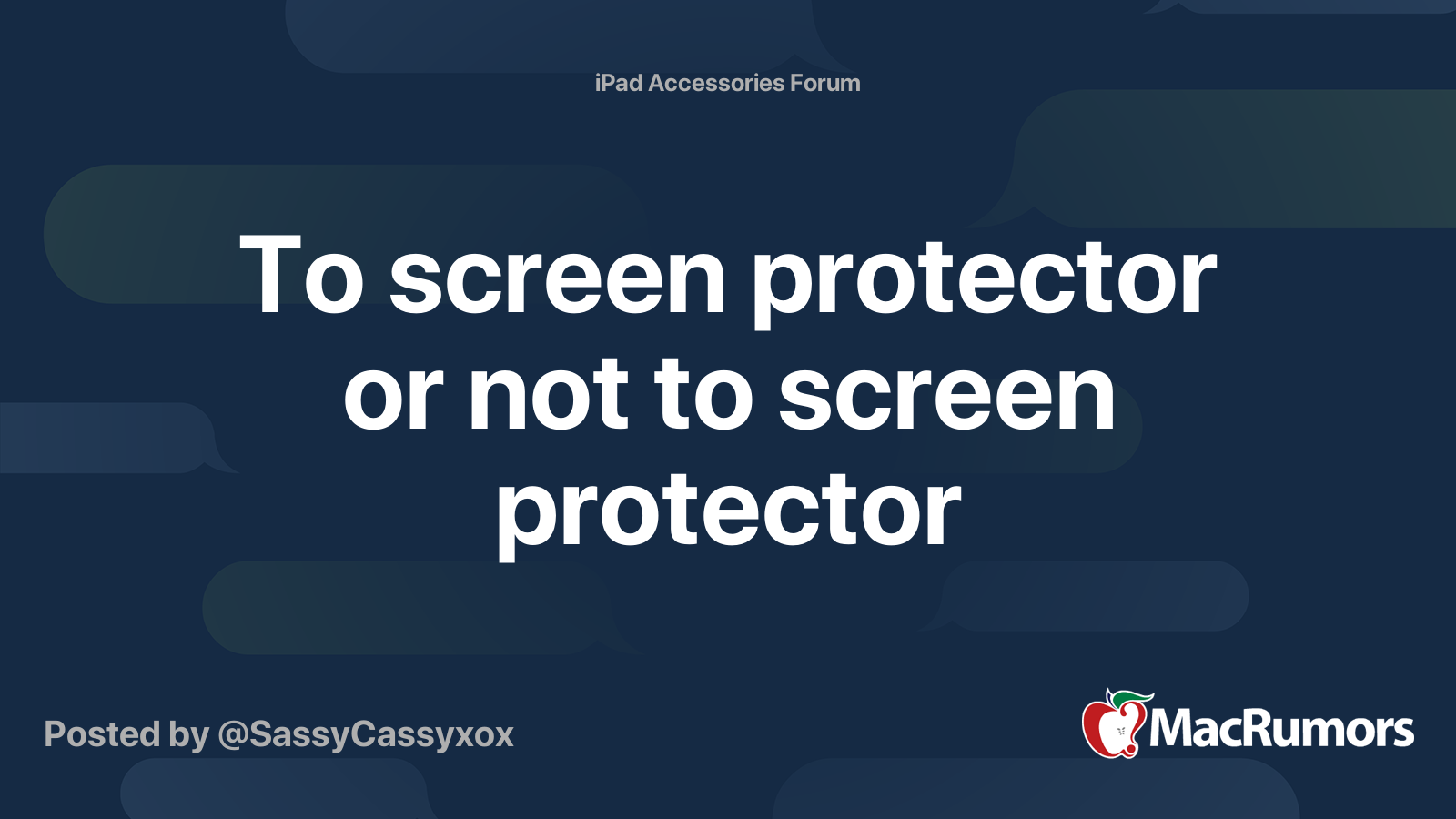 To screen protector or not to screen protector MacRumors Forums