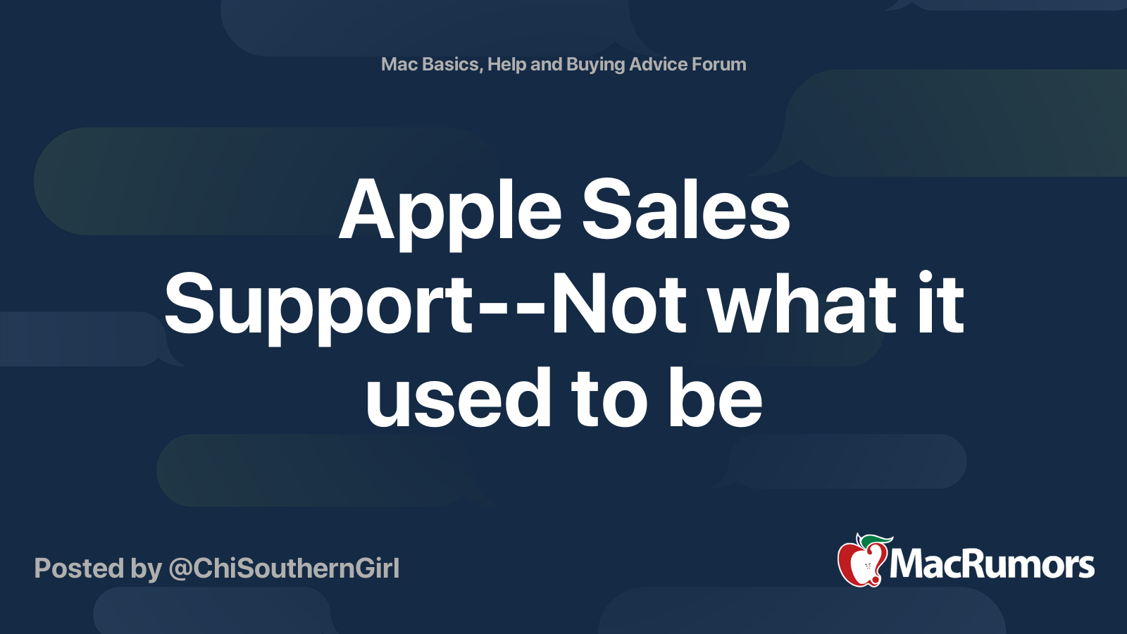 Apple Sales SupportNot what it used to be MacRumors Forums