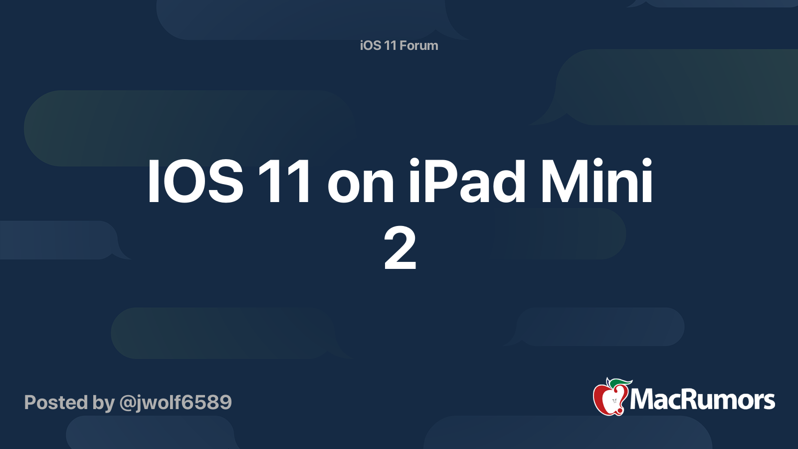 Ios 11 On Ipad Mini 2 Macrumors Forums