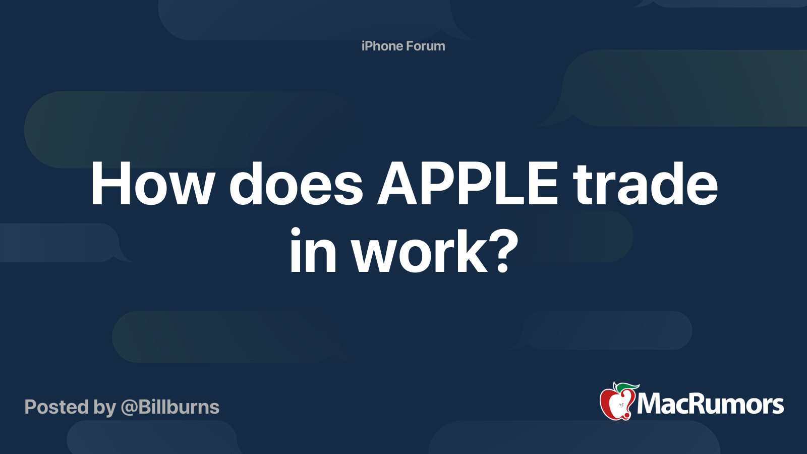 How does APPLE trade in work? MacRumors Forums
