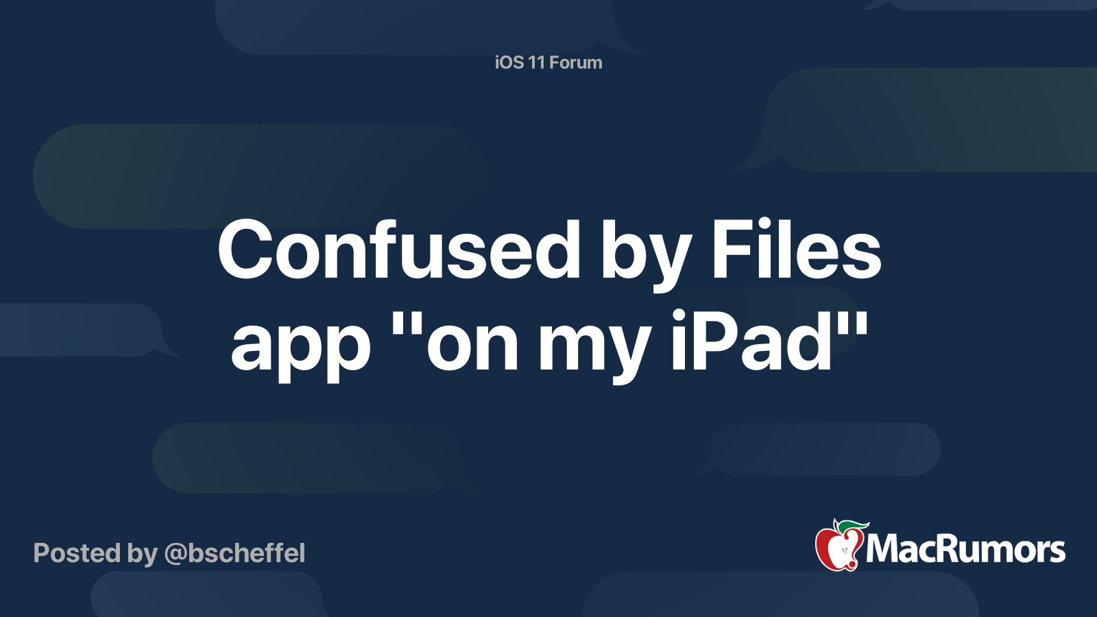 Confused by Files app 