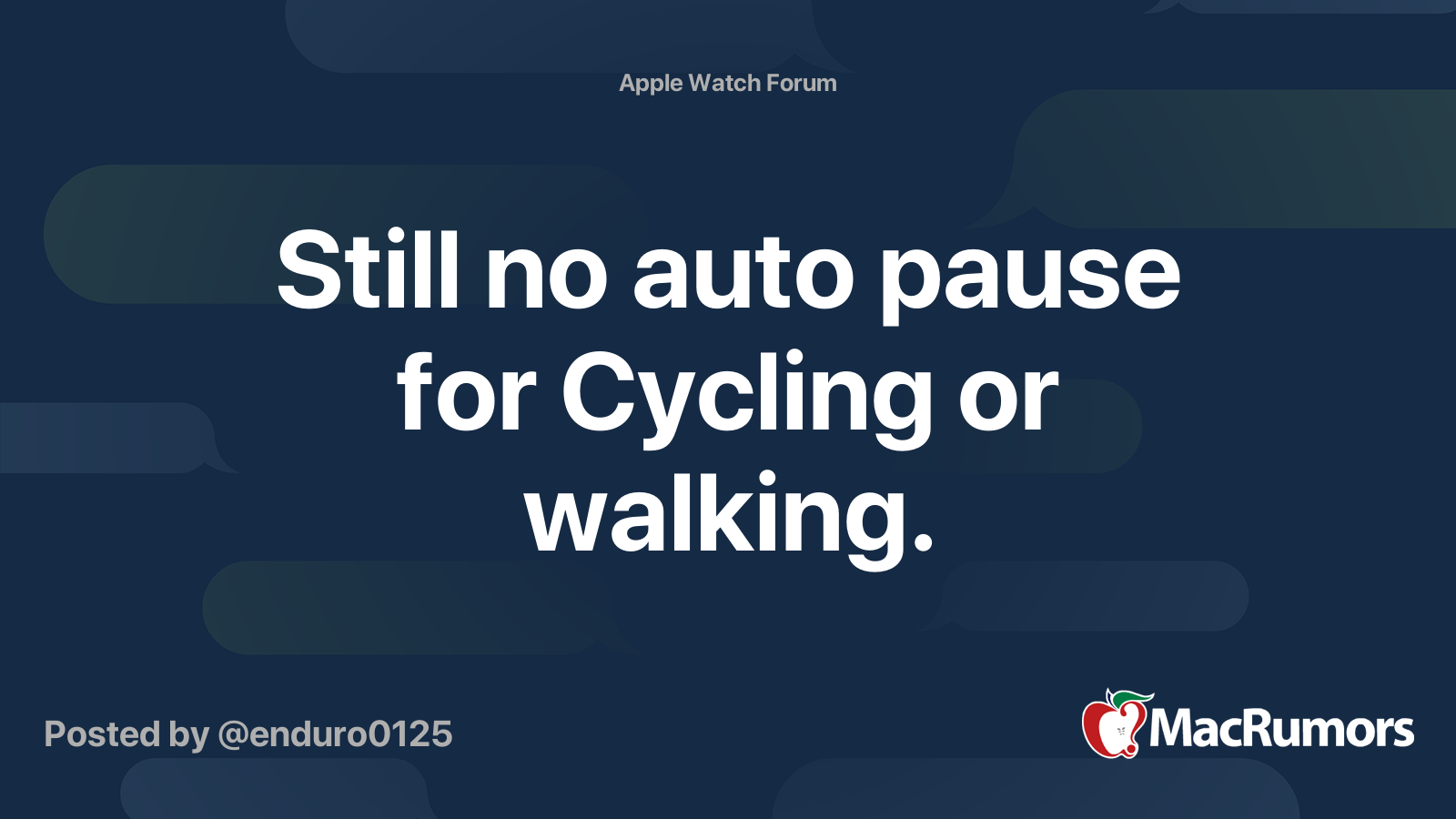 Auto pause clearance apple watch cycling