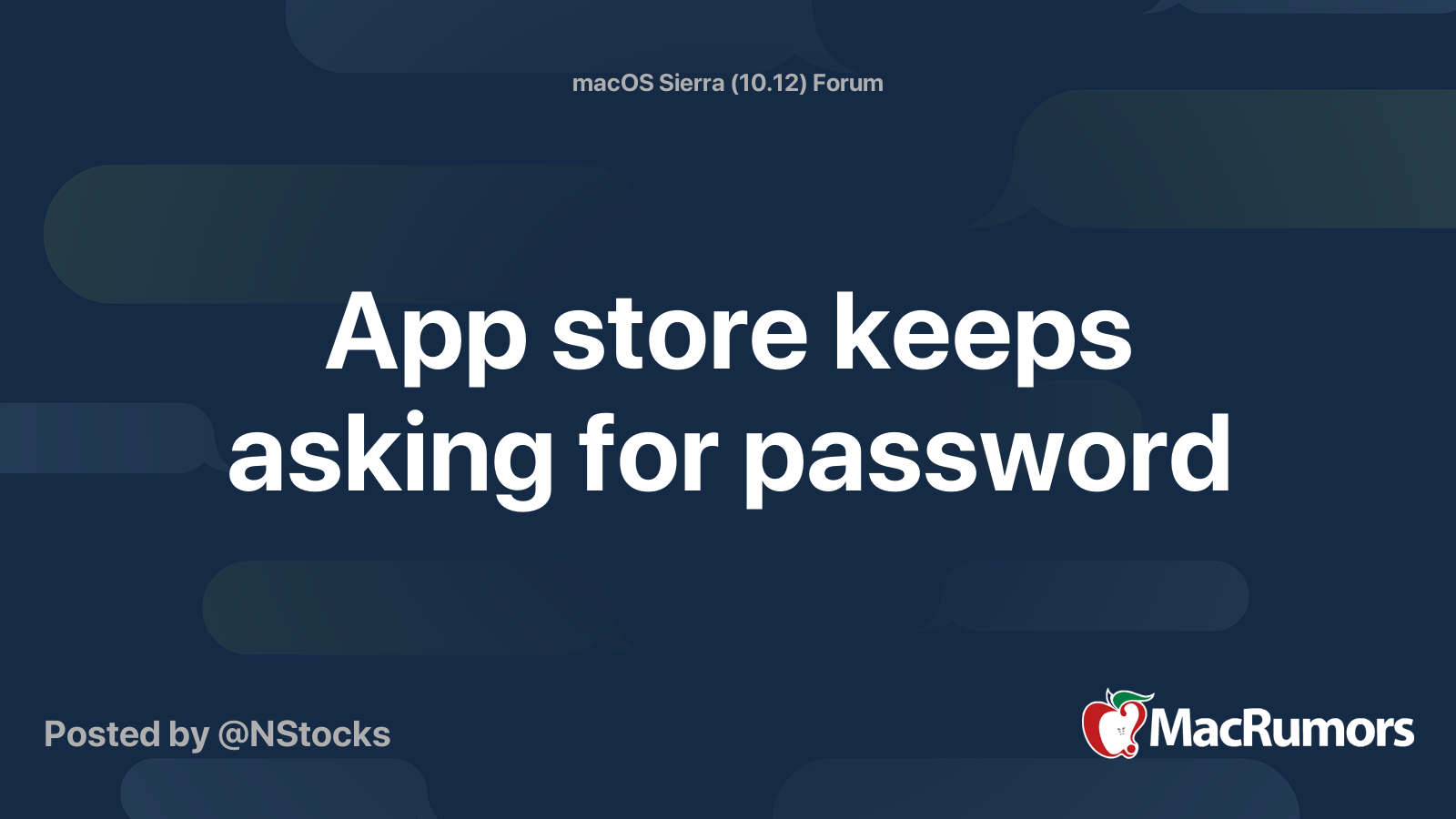 App store keeps asking for password MacRumors Forums