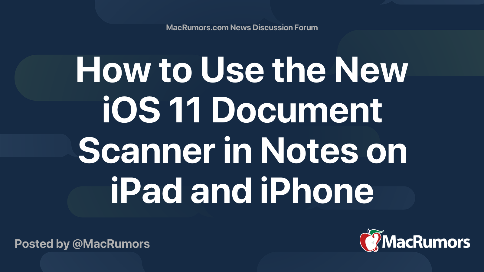 How to Use the New iOS 11 Document Scanner in Notes on iPad and iPhone ...