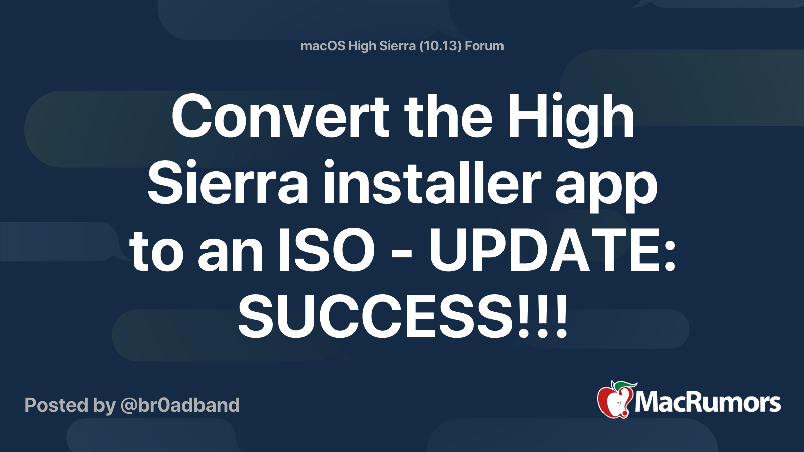 High Sierra Installer App