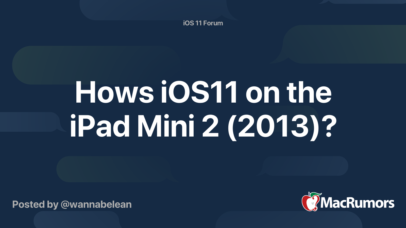 Hows Ios11 On The Ipad Mini 2 13 Macrumors Forums
