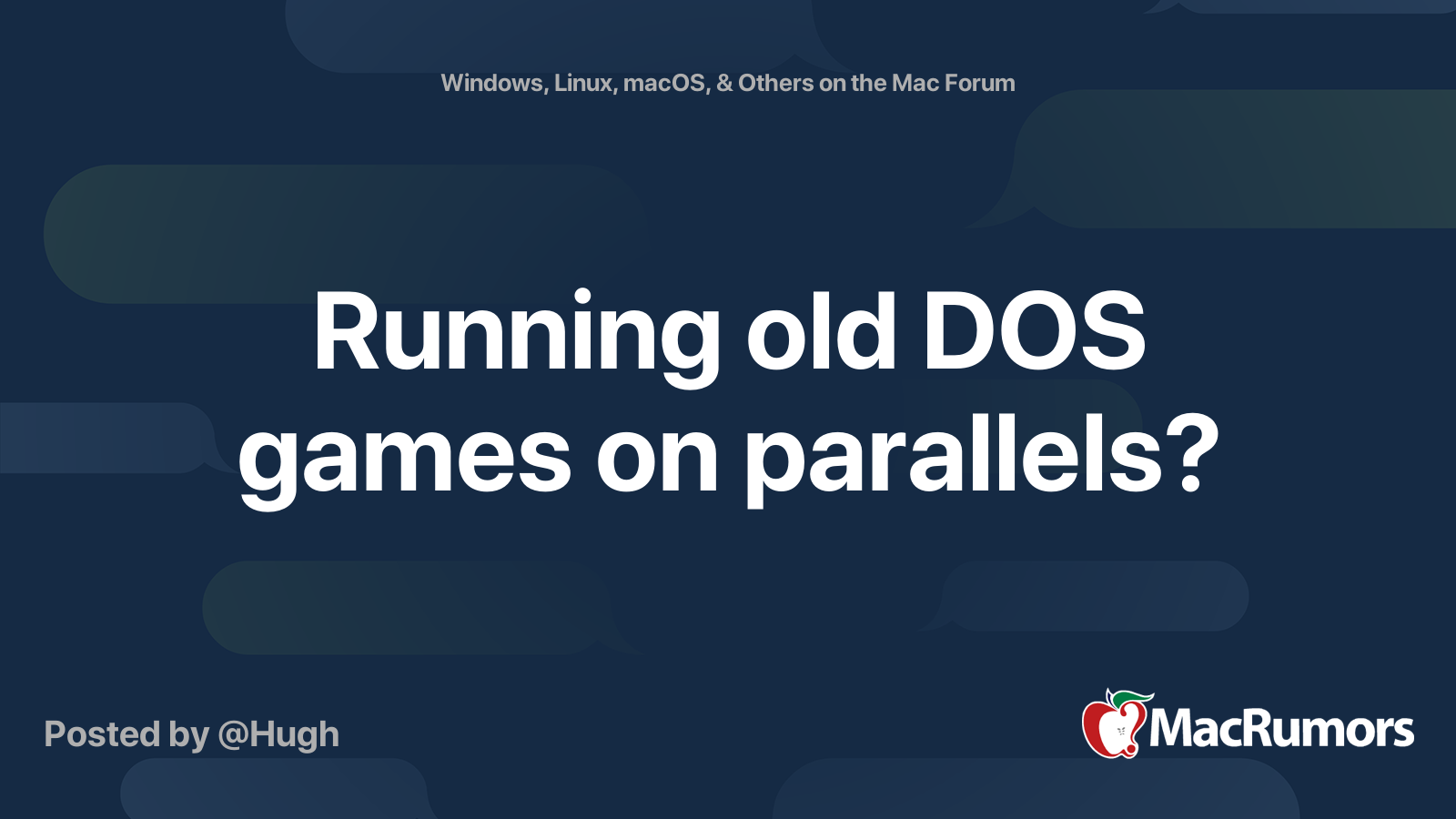 Running old DOS games on parallels? | MacRumors Forums