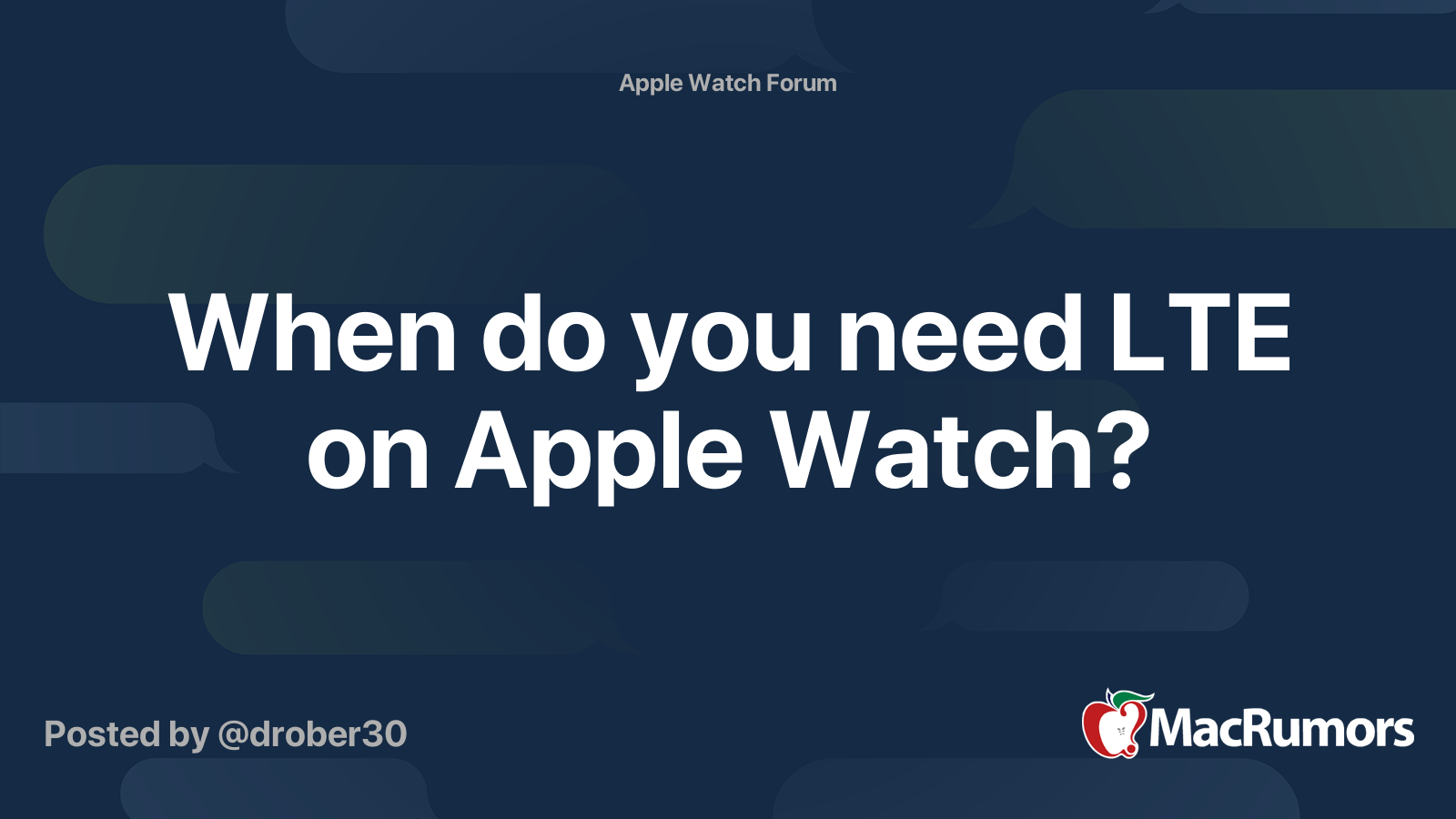 do you need lte on apple watch