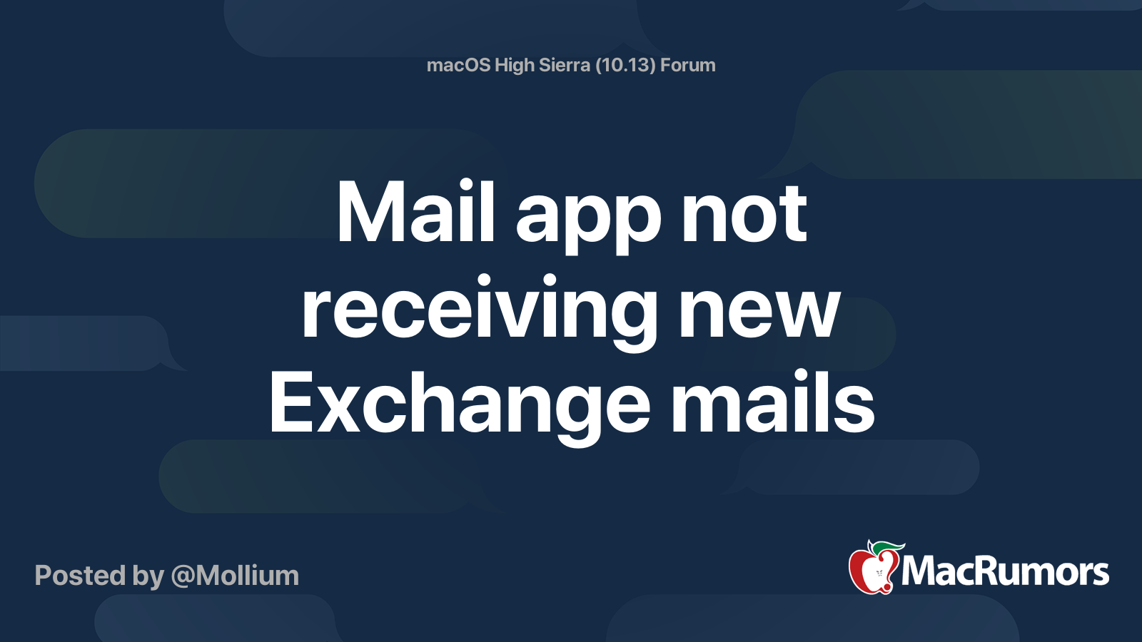 Mail app on mac high sierra connect to exchange account