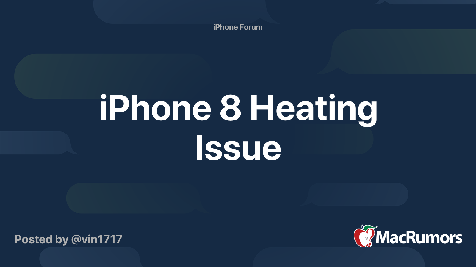 iPhone 8 Heating Issue | MacRumors Forums