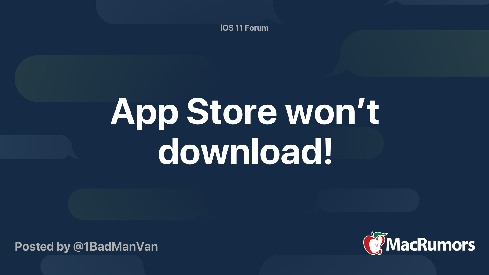 App Store won’t download! MacRumors Forums