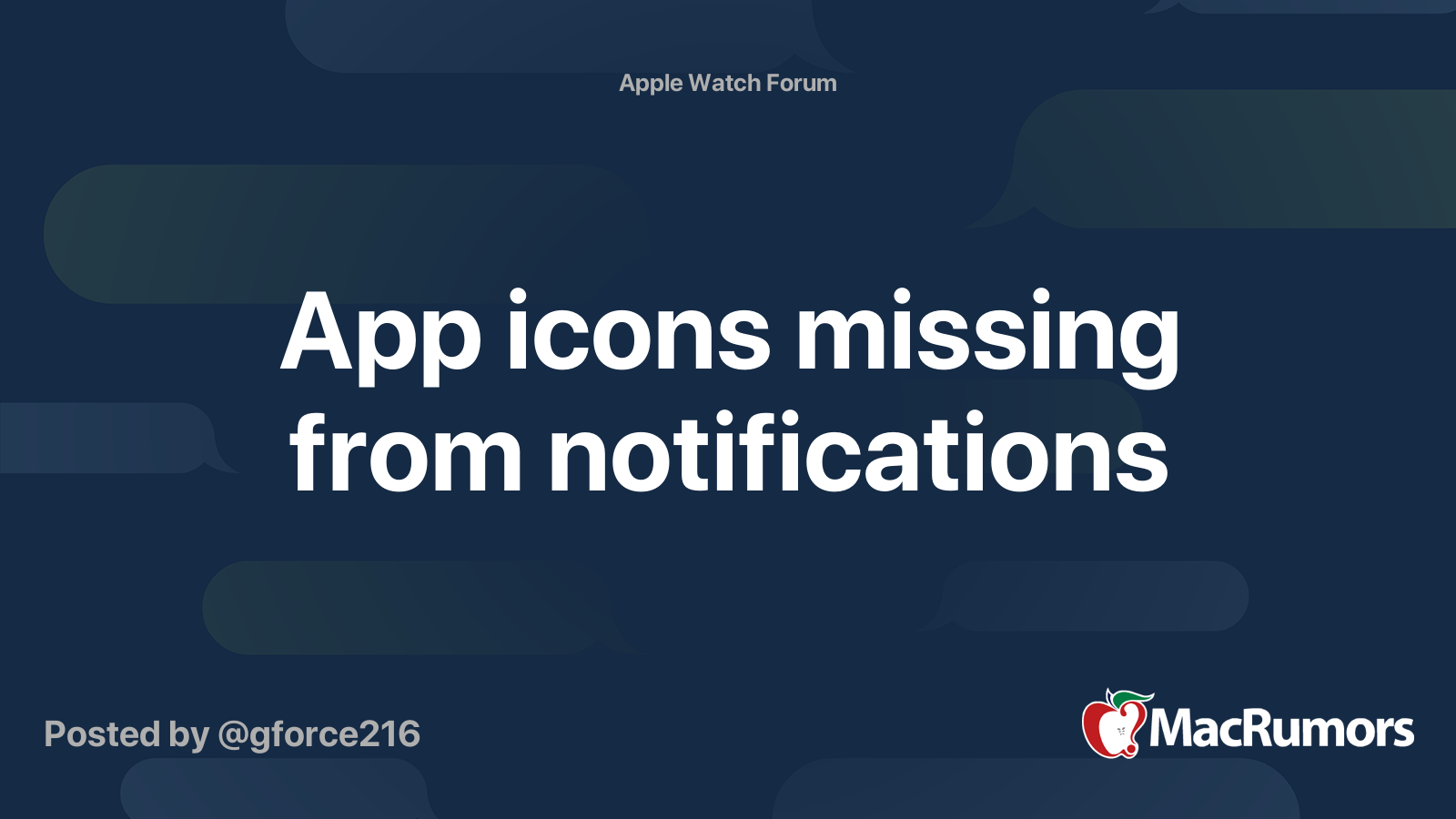 App icons missing from notifications | MacRumors Forums