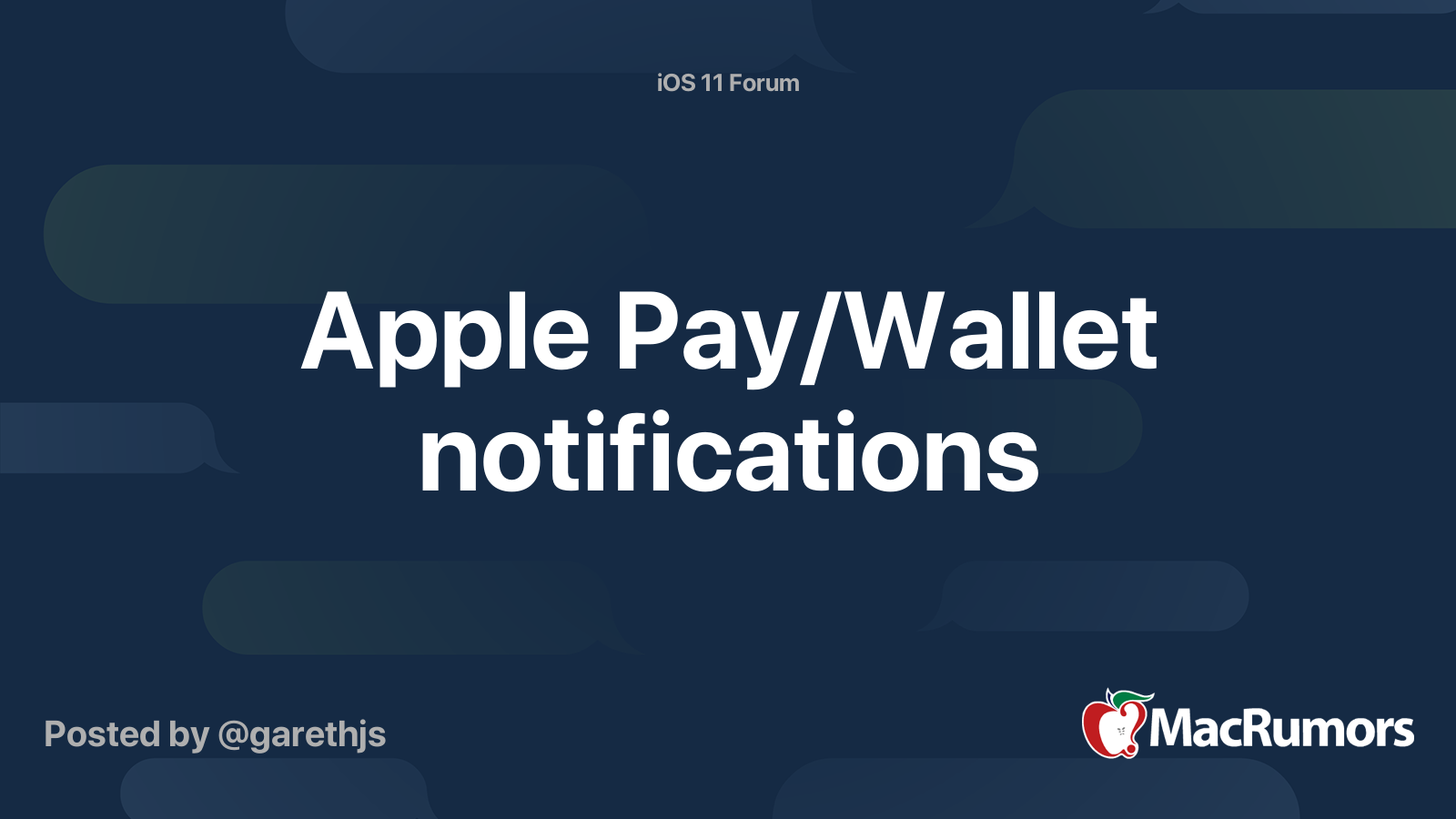 Apple Pay/Wallet notifications MacRumors Forums