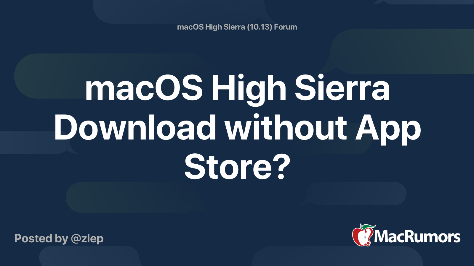 Download Mac Os High Sierra Without App Store