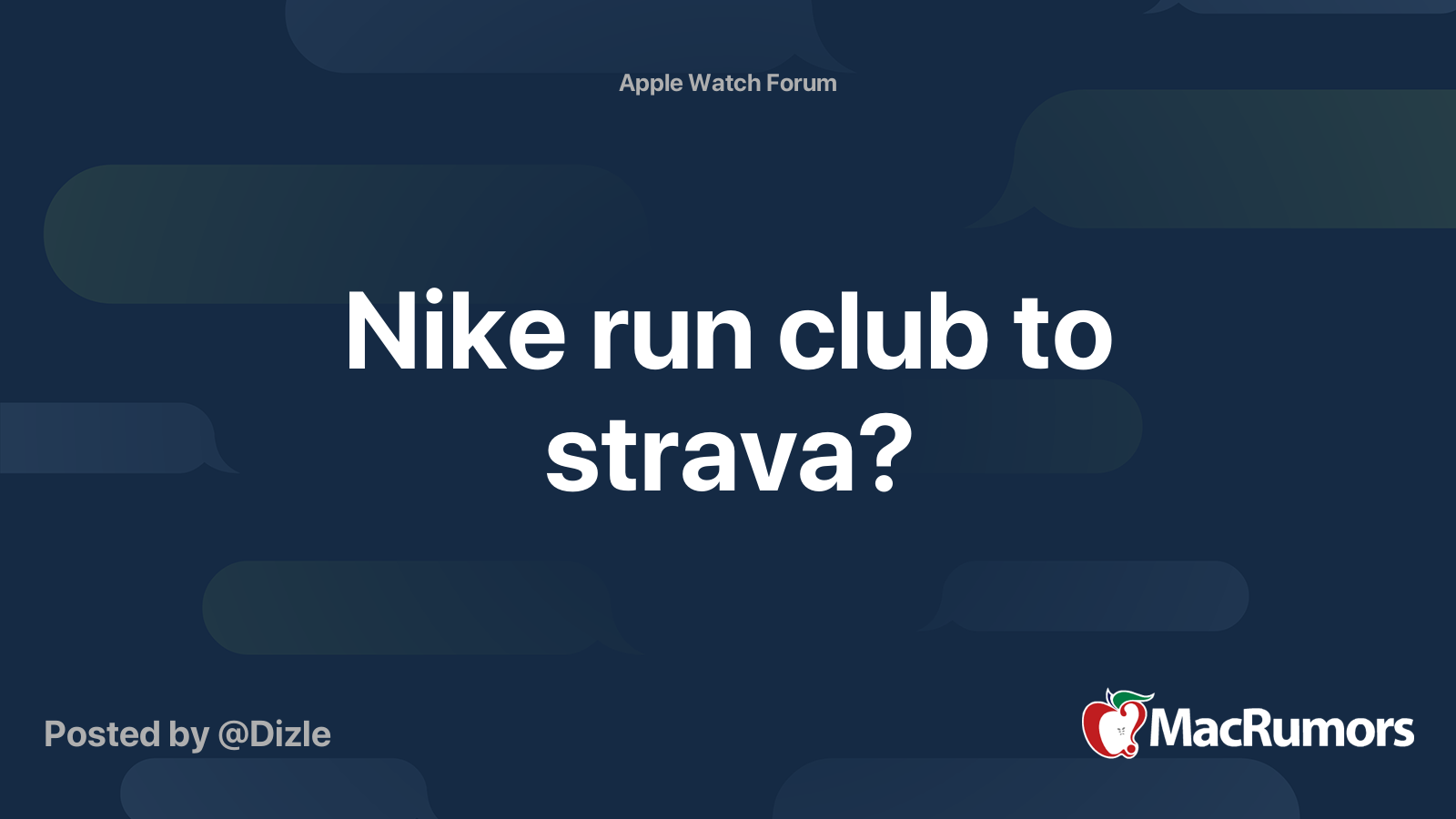 Nike club to strava? | MacRumors Forums