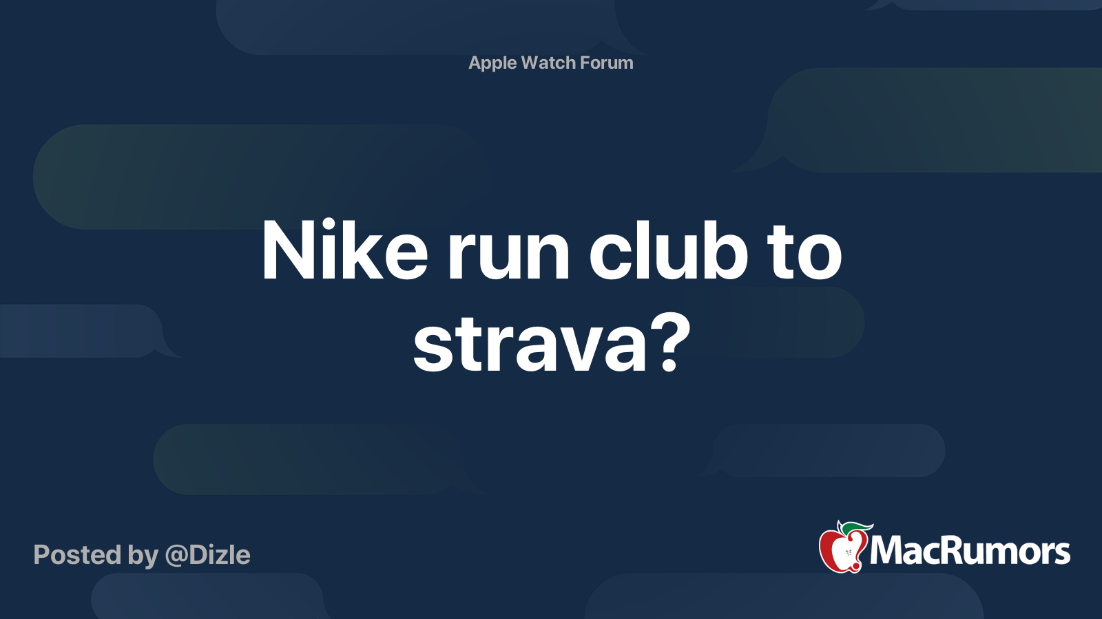 Nike run club to strava? | MacRumors Forums