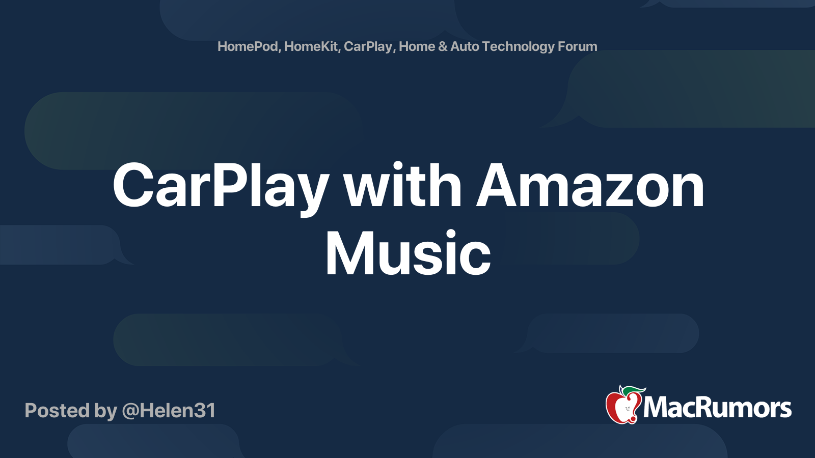 Carplay With Amazon Music Macrumors Forums