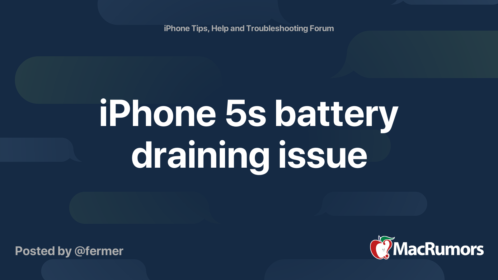 Iphone 5s Battery Draining Issue Macrumors Forums