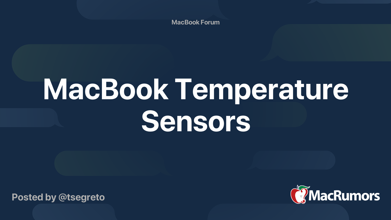 MacBook Temperature Sensors MacRumors Forums