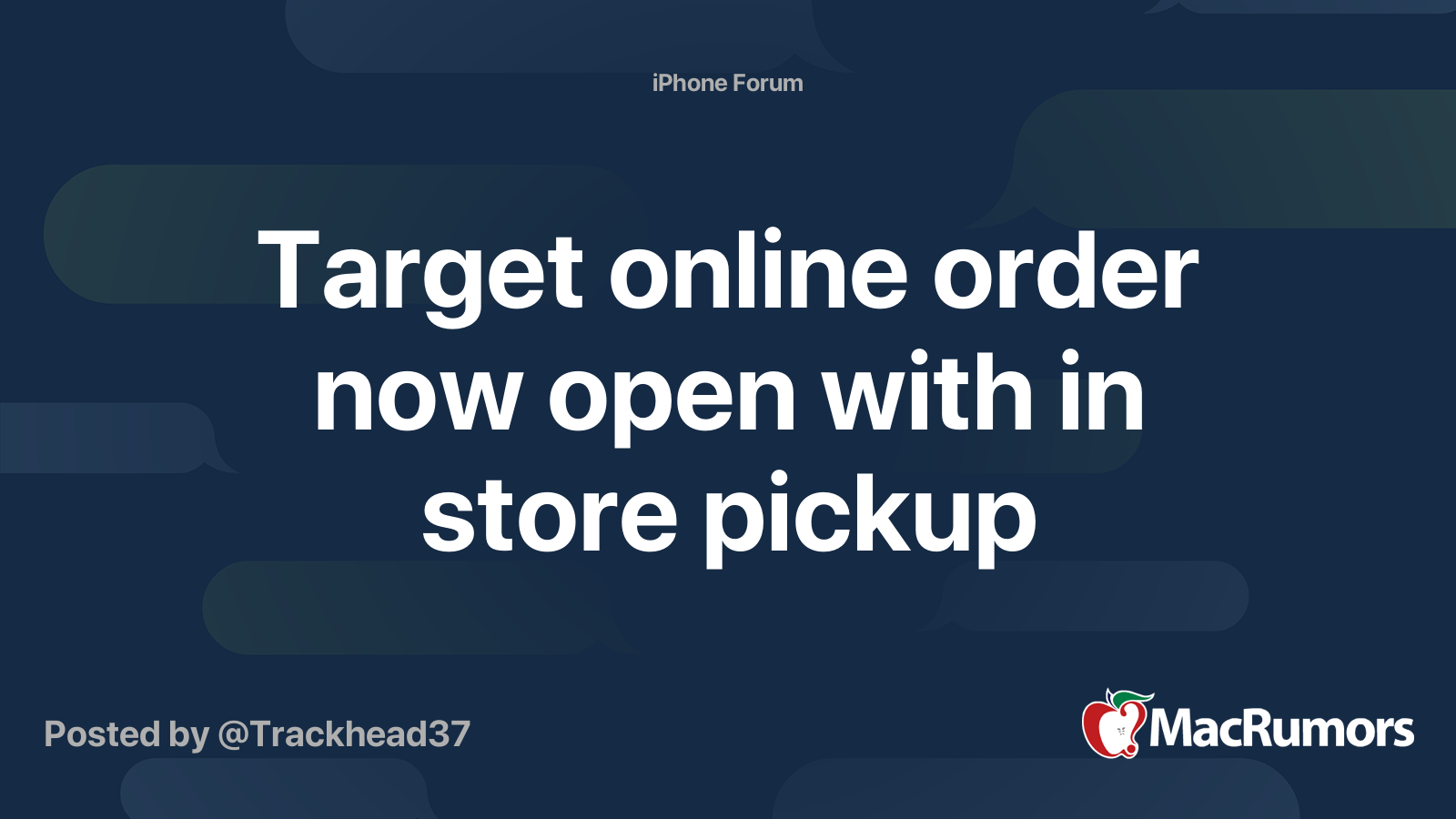 Target online order now open with in store pickup MacRumors Forums