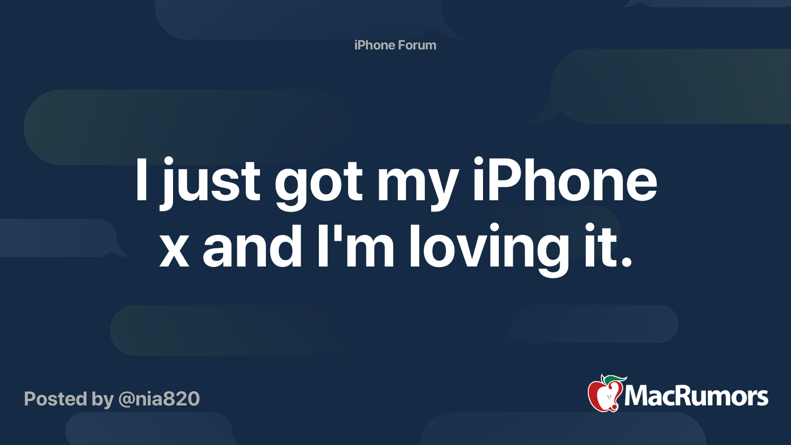 I just got my iPhone x and I'm loving it. | Page 2 | MacRumors Forums