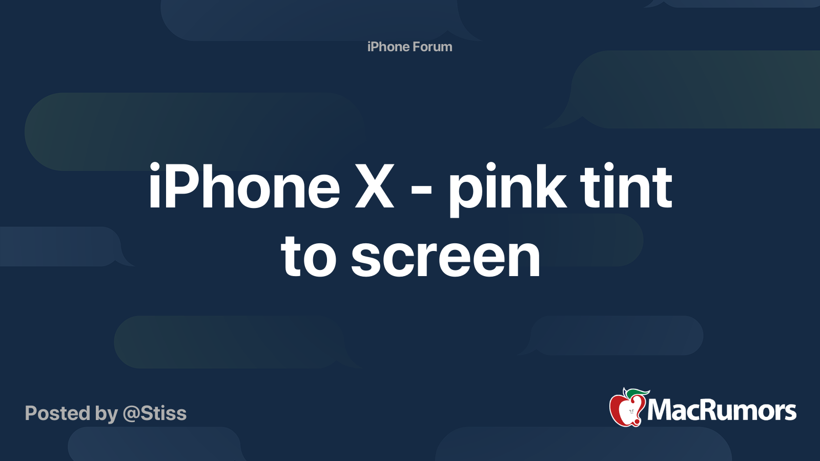 iPhone X pink tint to screen MacRumors Forums