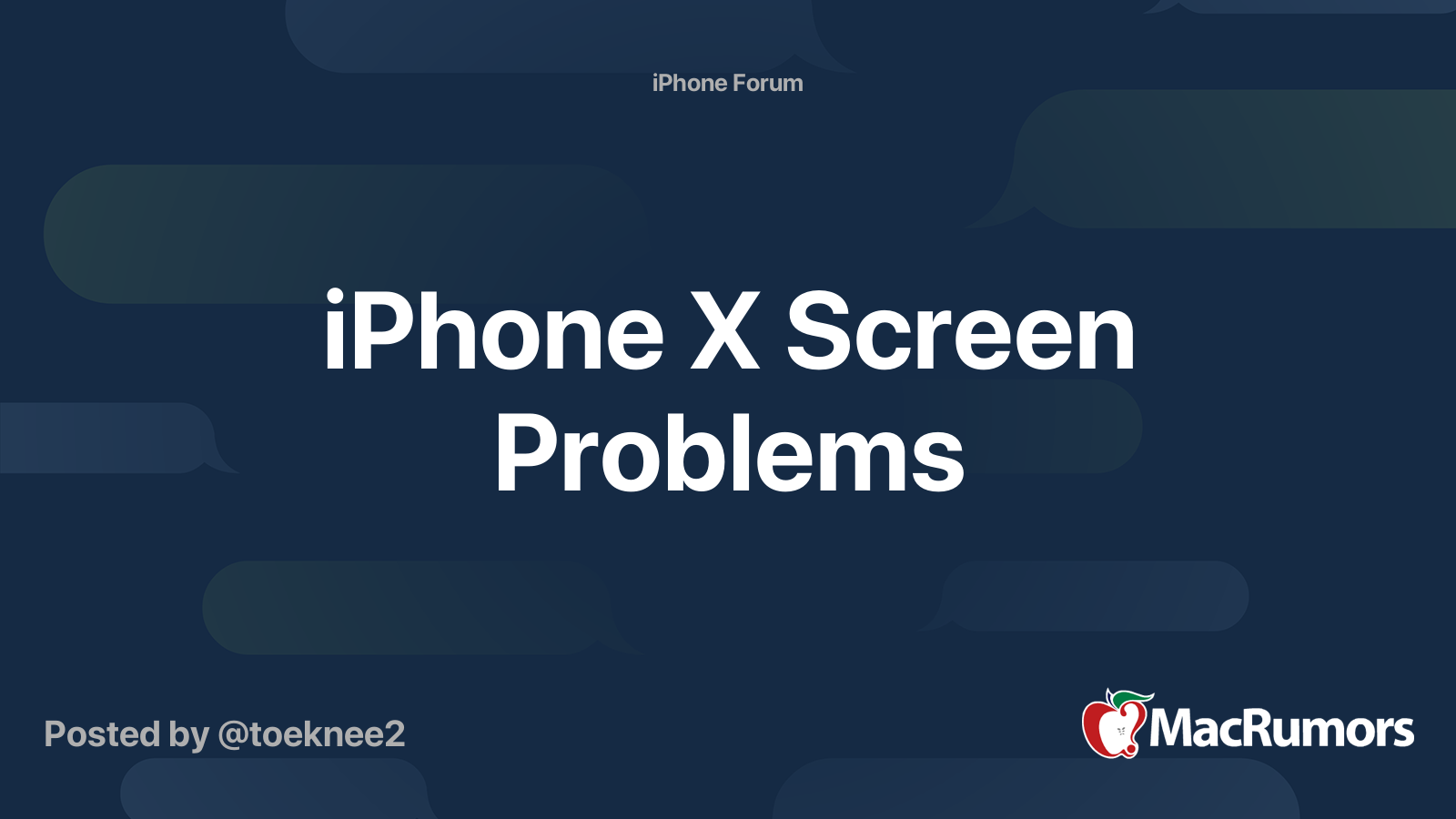 iPhone X Screen Problems MacRumors Forums