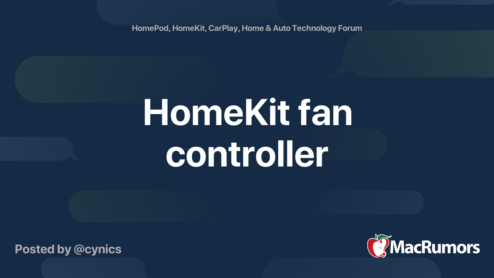 HomeKit fan controller MacRumors Forums