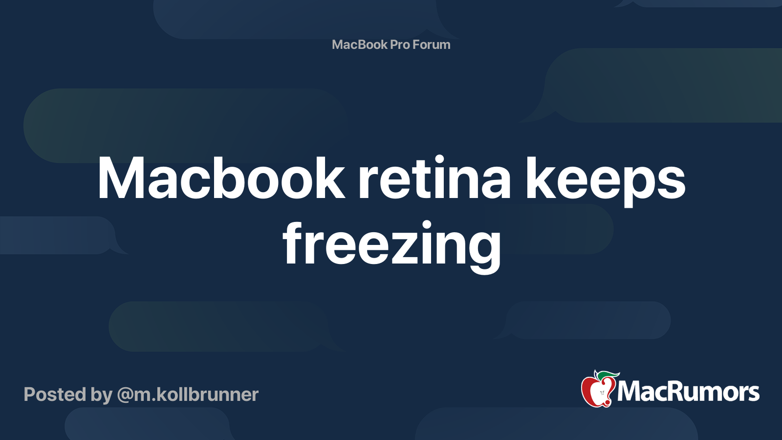 Macbook retina keeps freezing MacRumors Forums