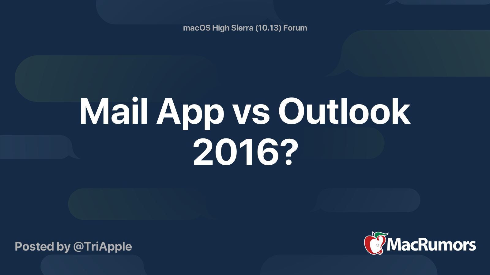 outlook vs mail app mac