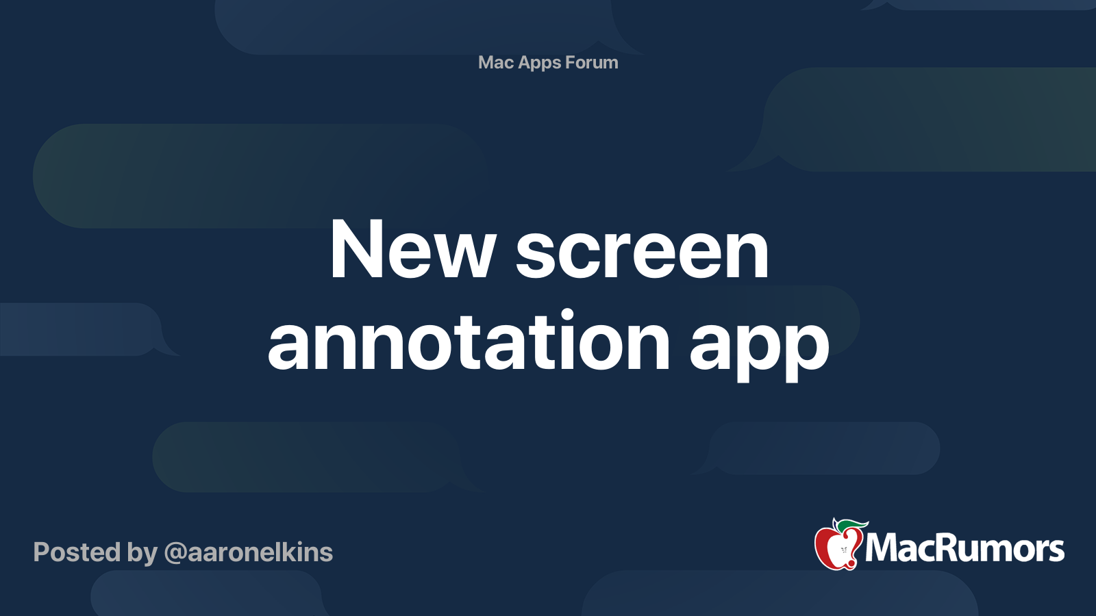 New screen annotation app | MacRumors Forums