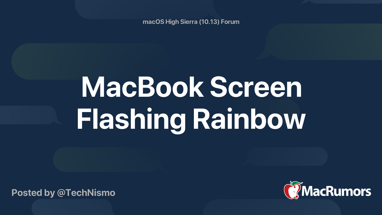 MacBook Screen Flashing Rainbow MacRumors Forums