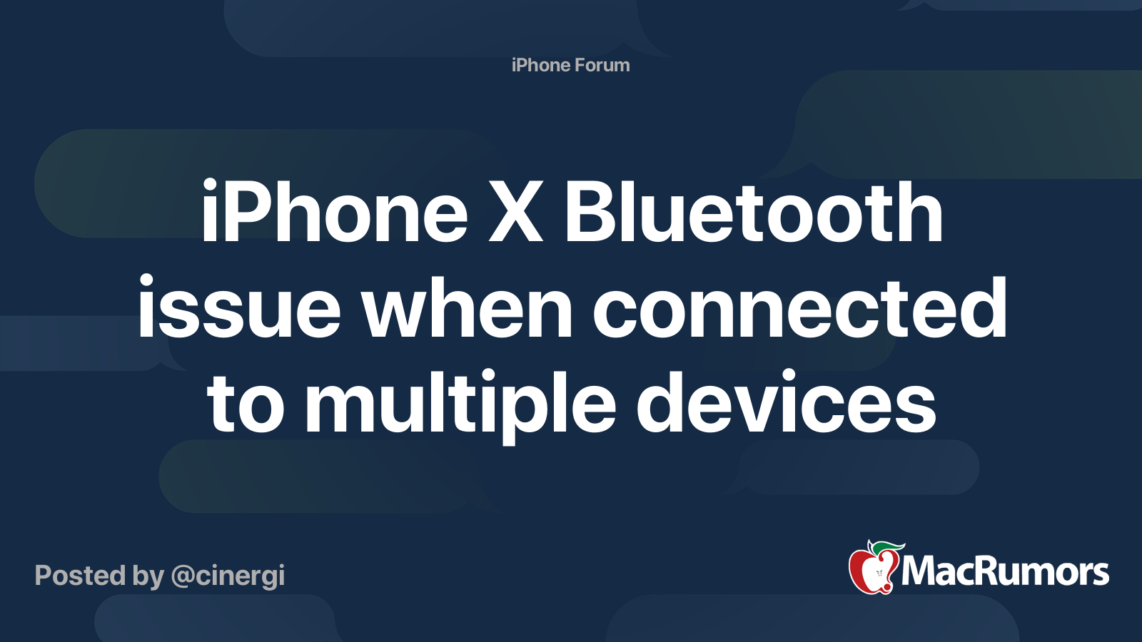 Iphone X Bluetooth Issue When Connected To Multiple Devices Macrumors