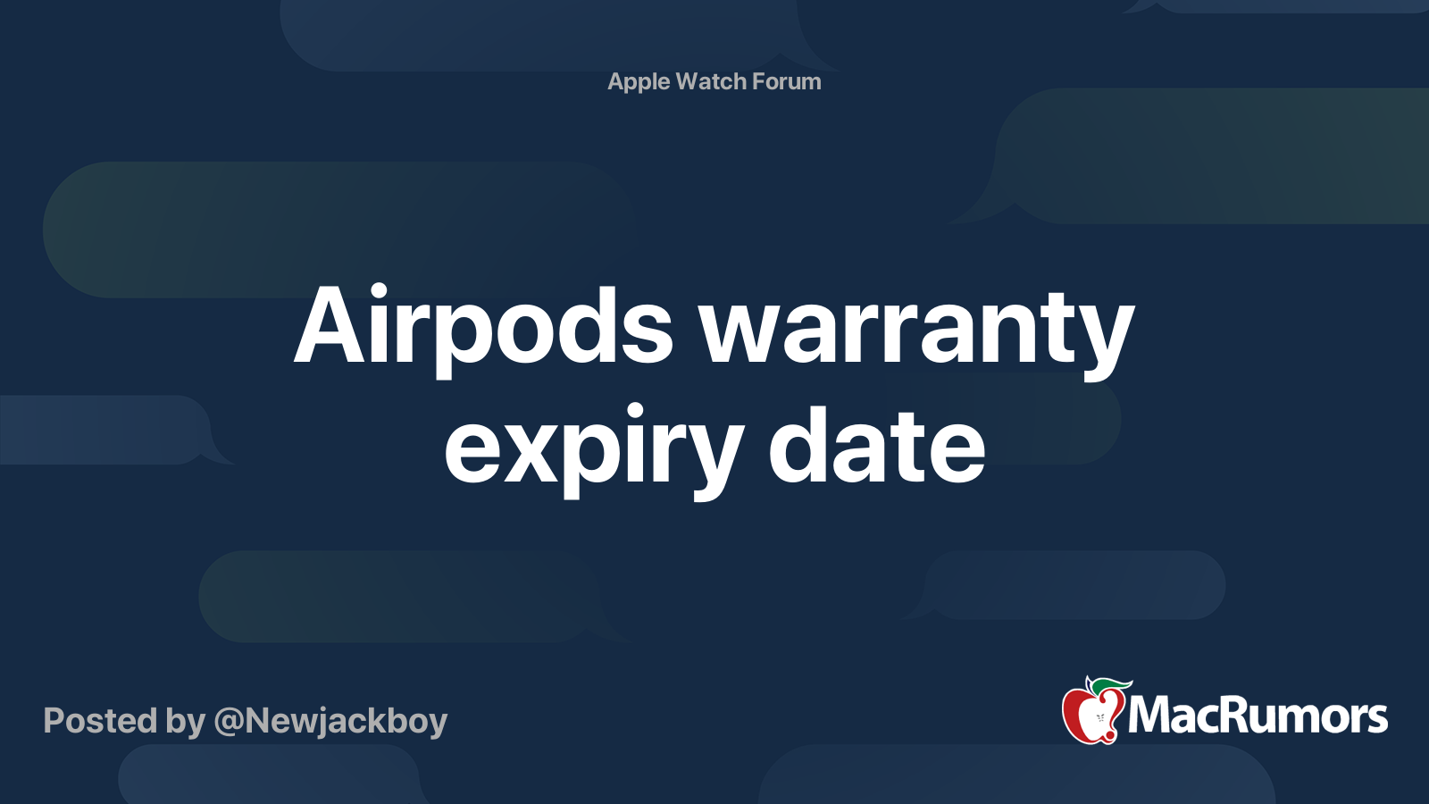 Airpods warranty expiry date | MacRumors Forums