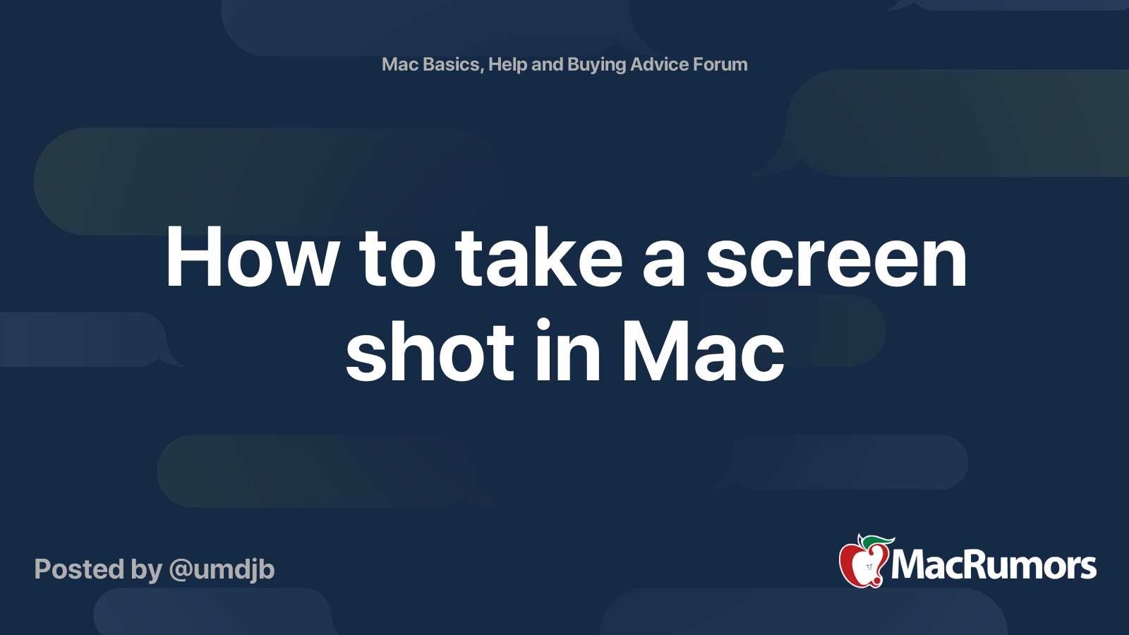 How to take a screen shot in mac macrumors forums