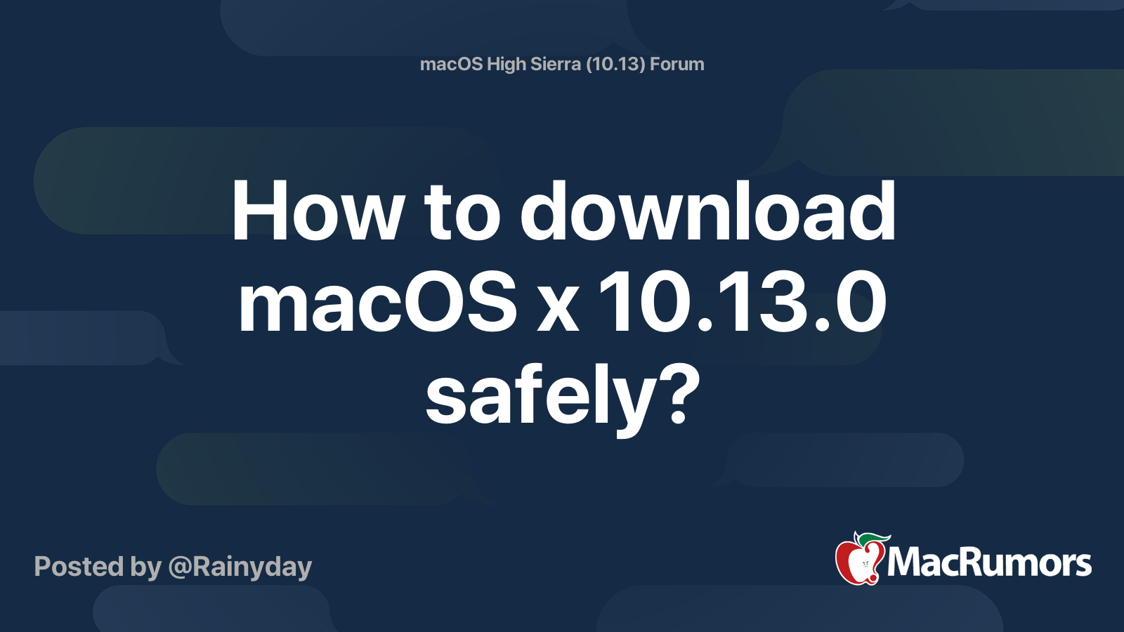How To Download Mac 10.13.13