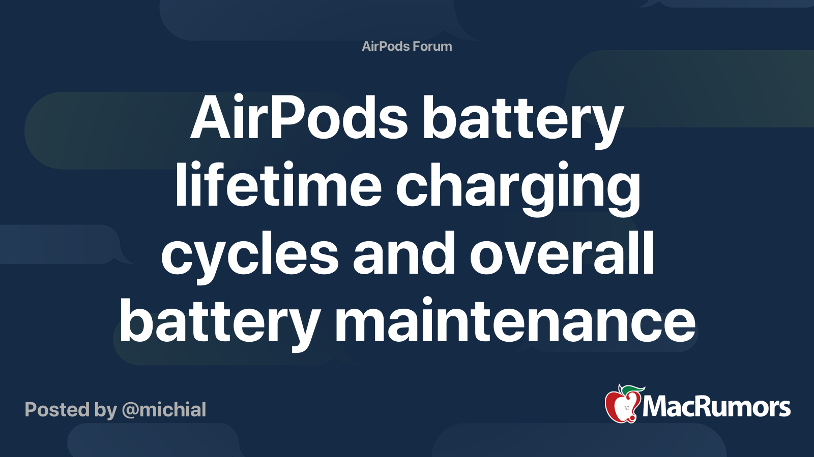 Airpods Battery Lifetime Charging Cycles And Overall Battery Maintenance Macrumors Forums