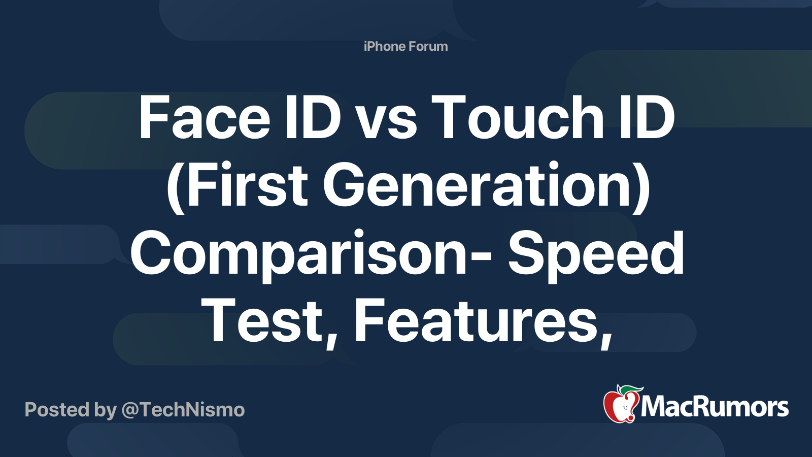 Face ID vs Touch ID (First Generation) Comparison Speed Test, Features