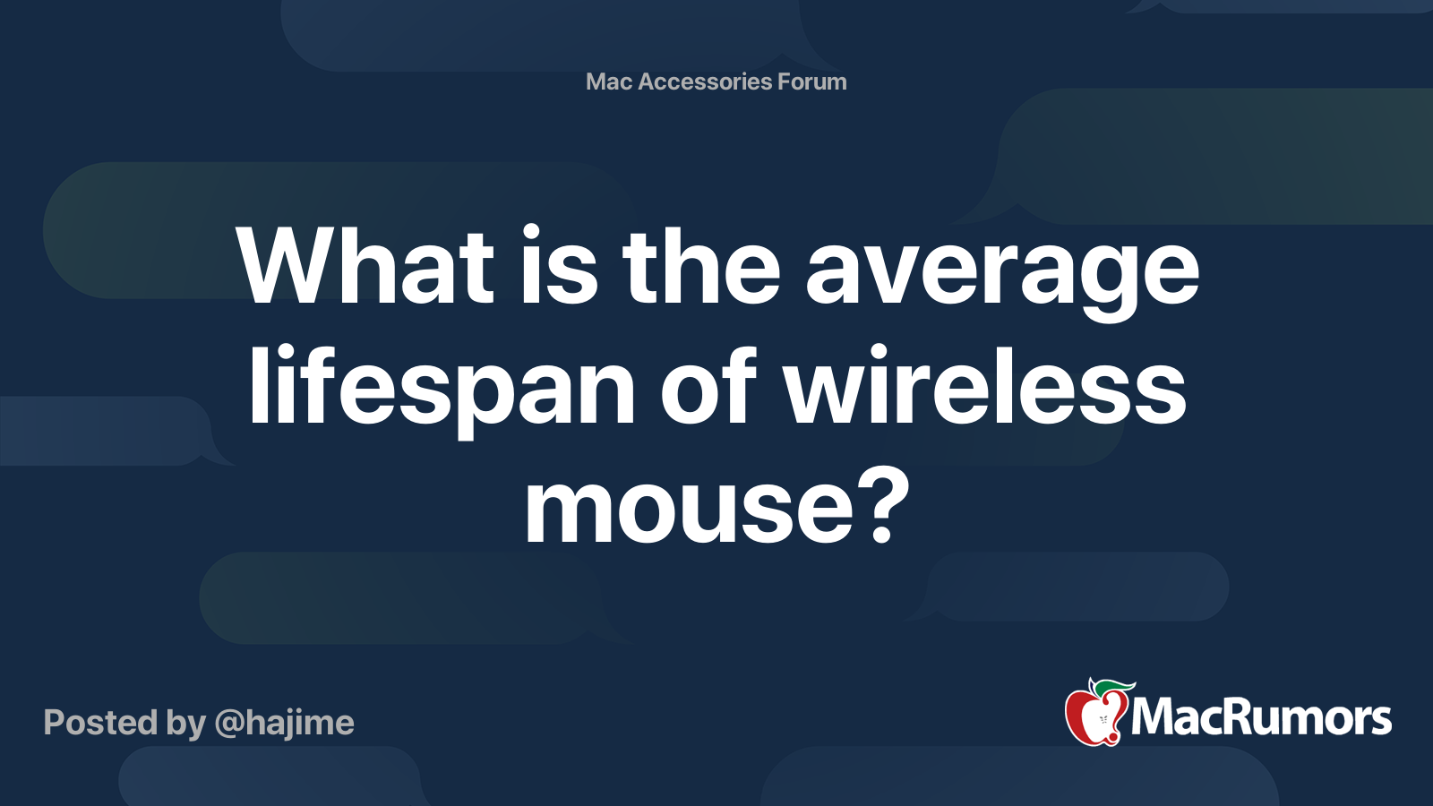 What Is The Average Lifespan Of Wireless Mouse Macrumors Forums