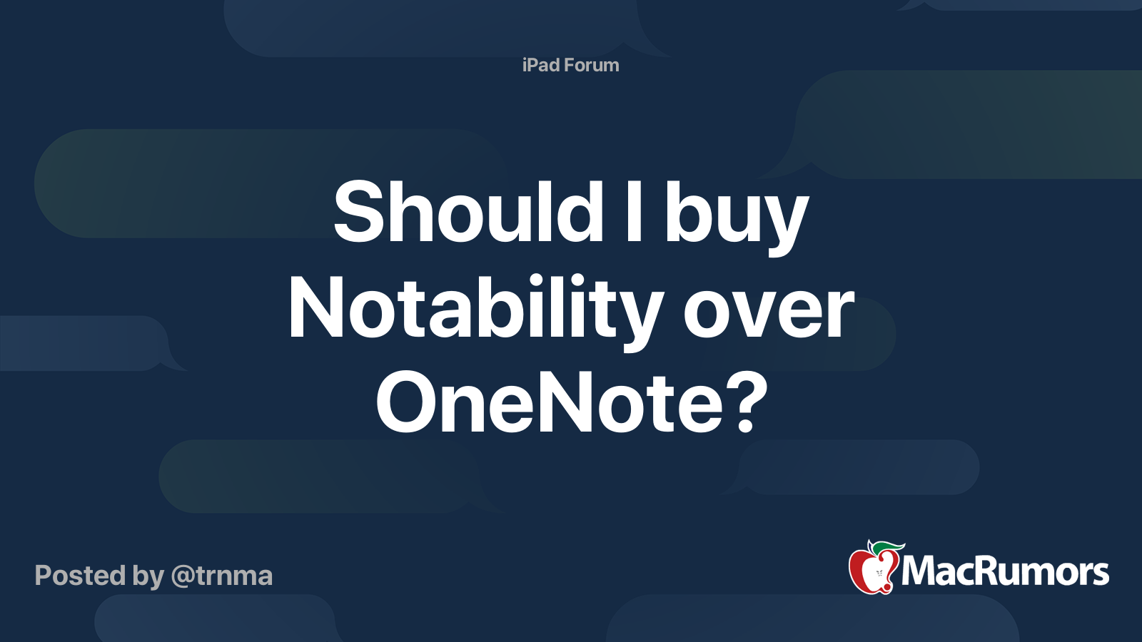 Should i buy notability over onenote? | macrumors forums