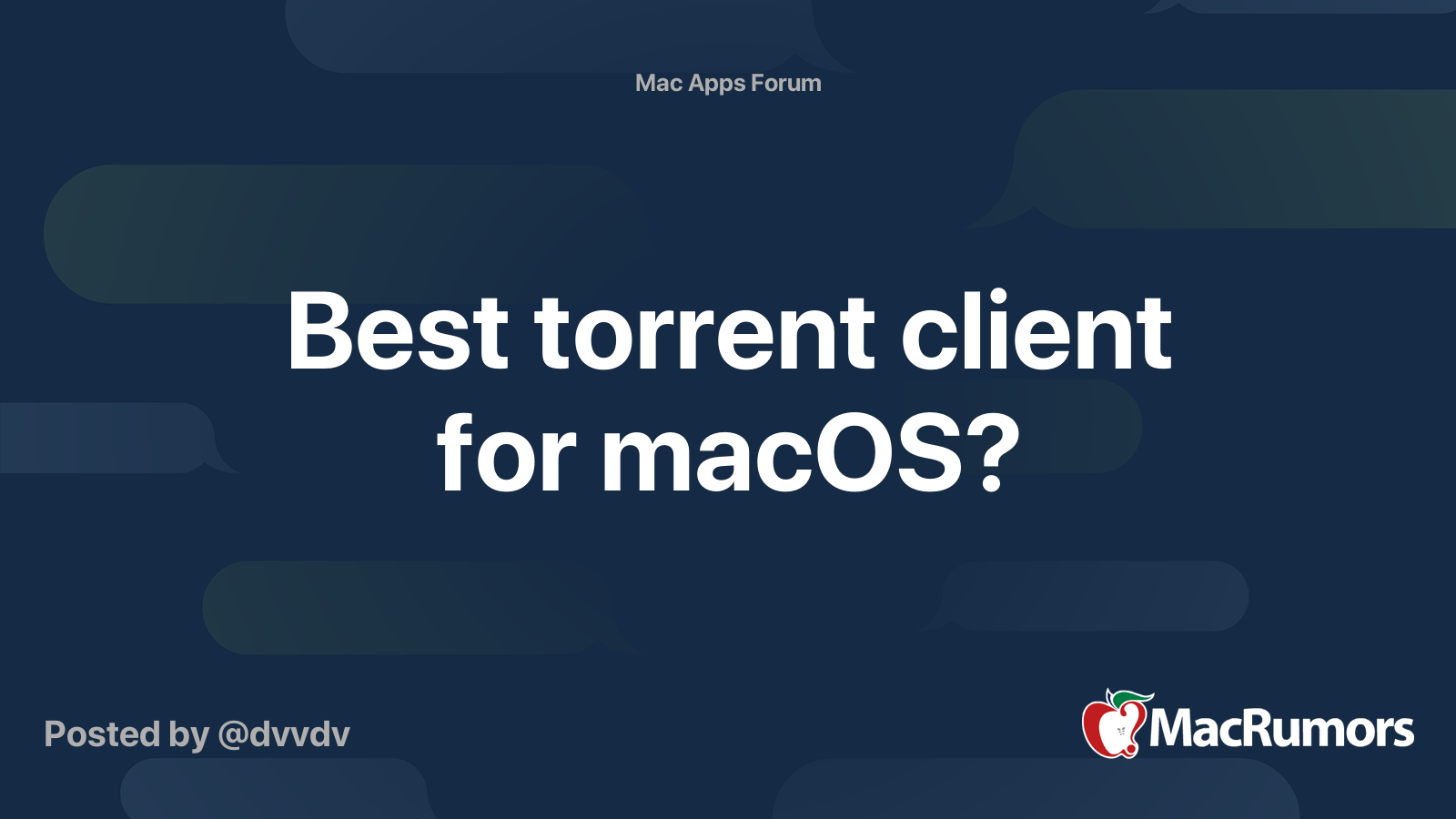 Best torrent client reddit mac download