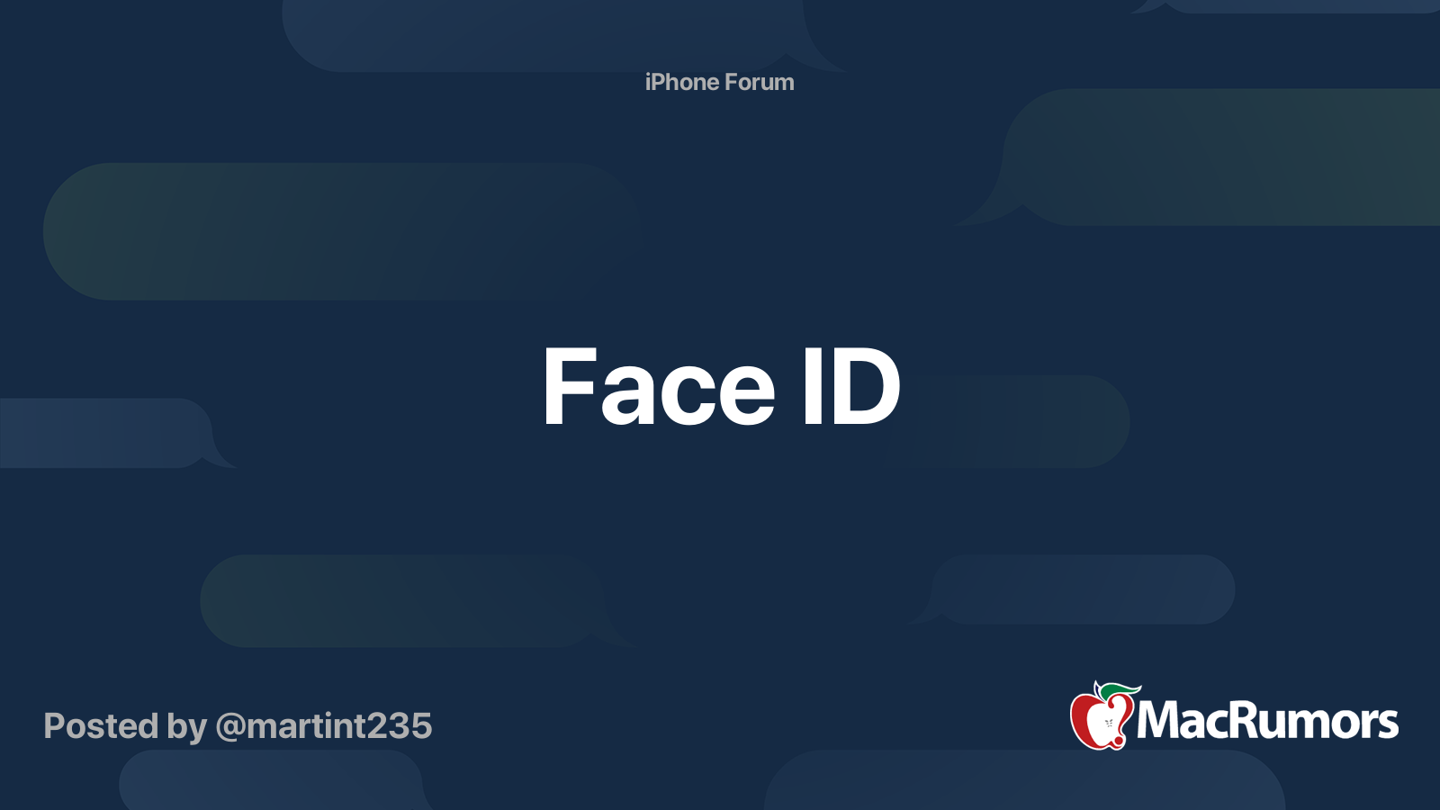 Face ID | MacRumors Forums