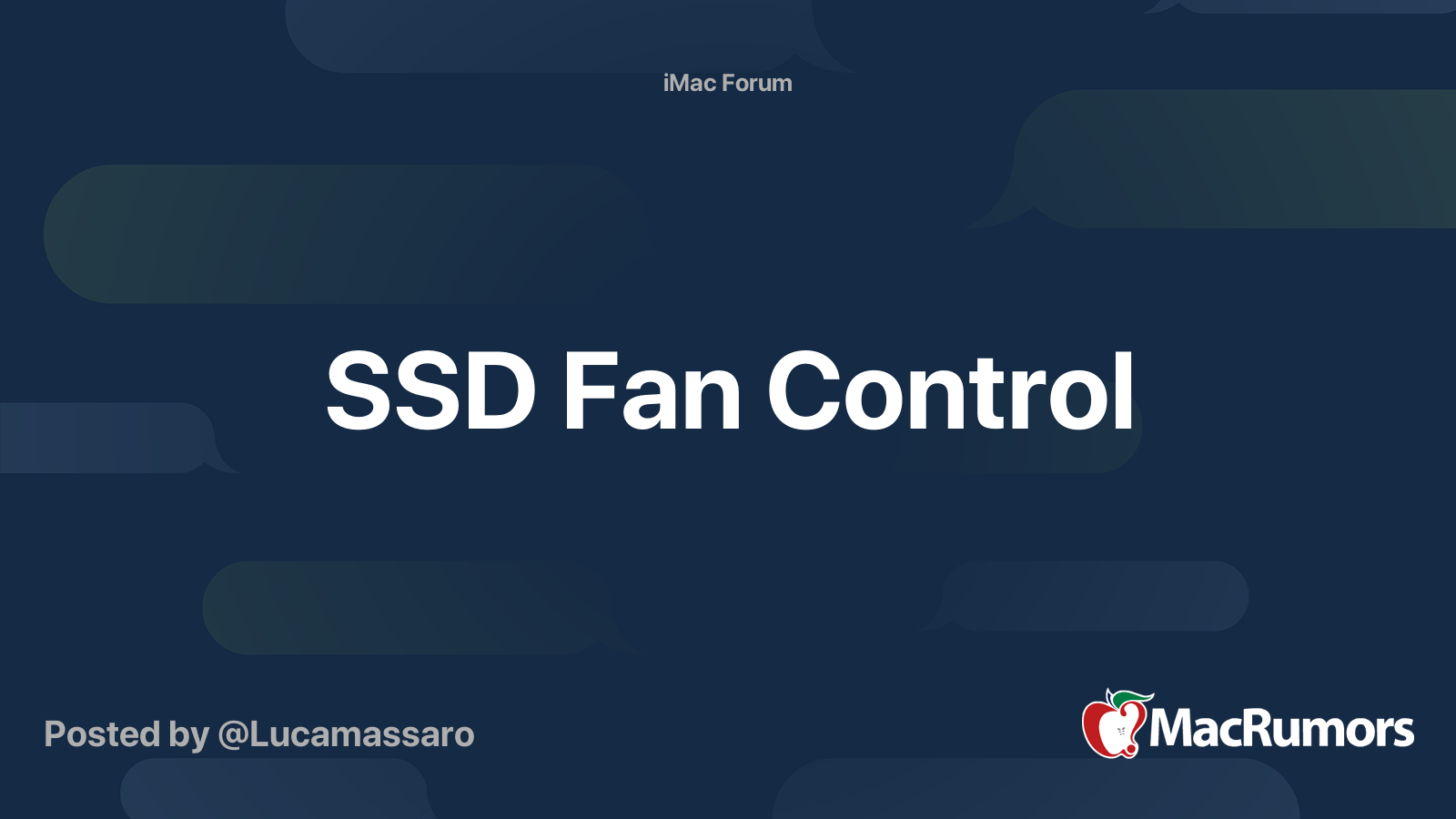 SSD Control | Forums