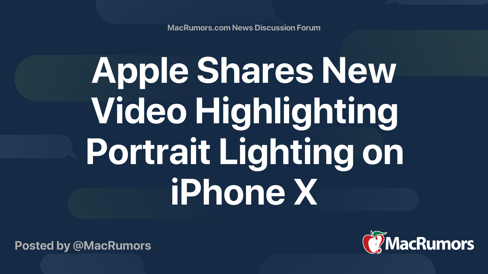 Apple Shares New Video Highlighting Portrait Lighting on iPhone X