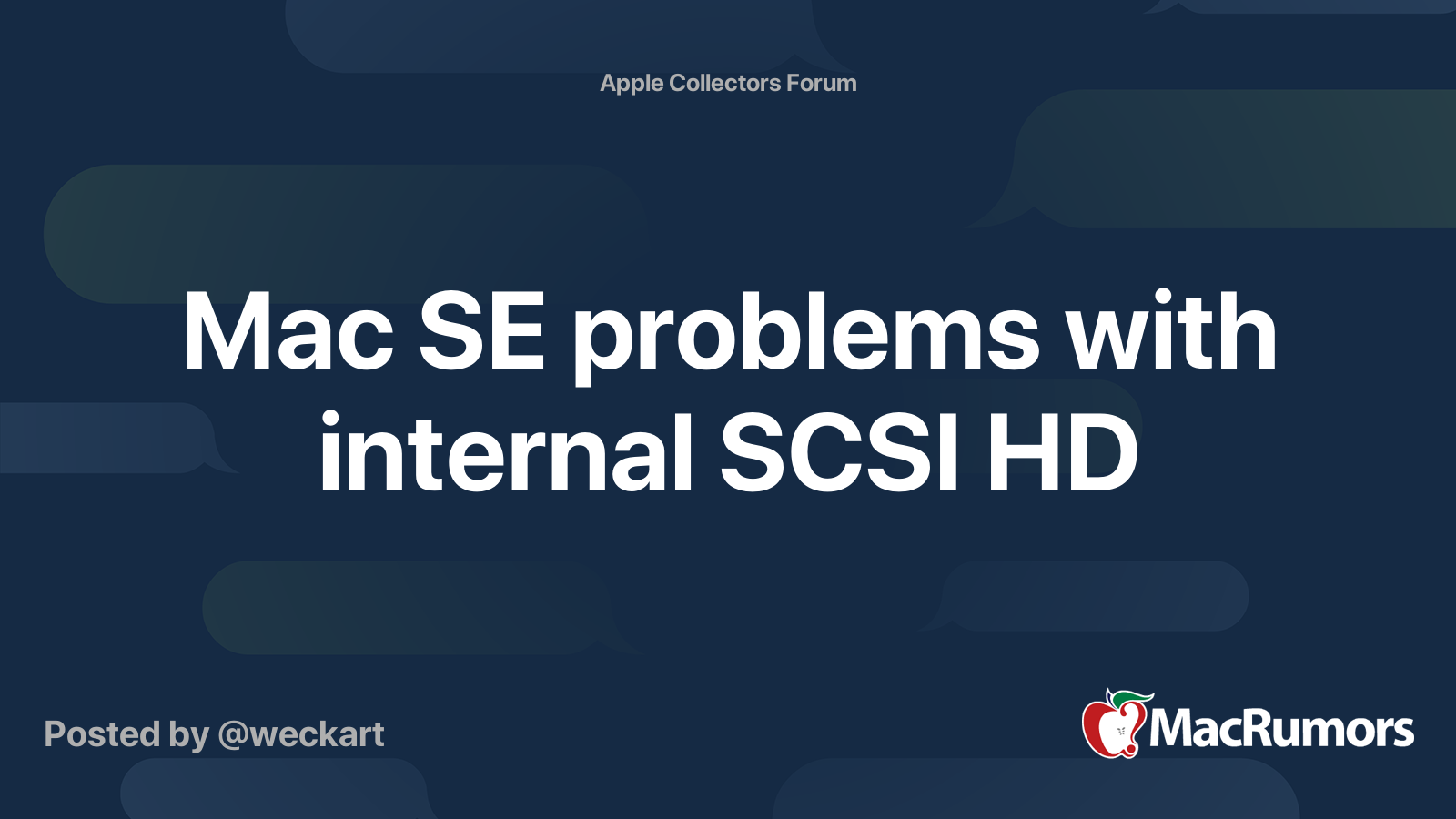 Mac SE problems with internal SCSI HD MacRumors Forums