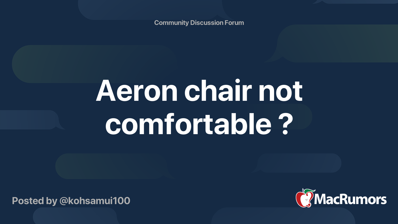 Aeron chair not deals comfortable