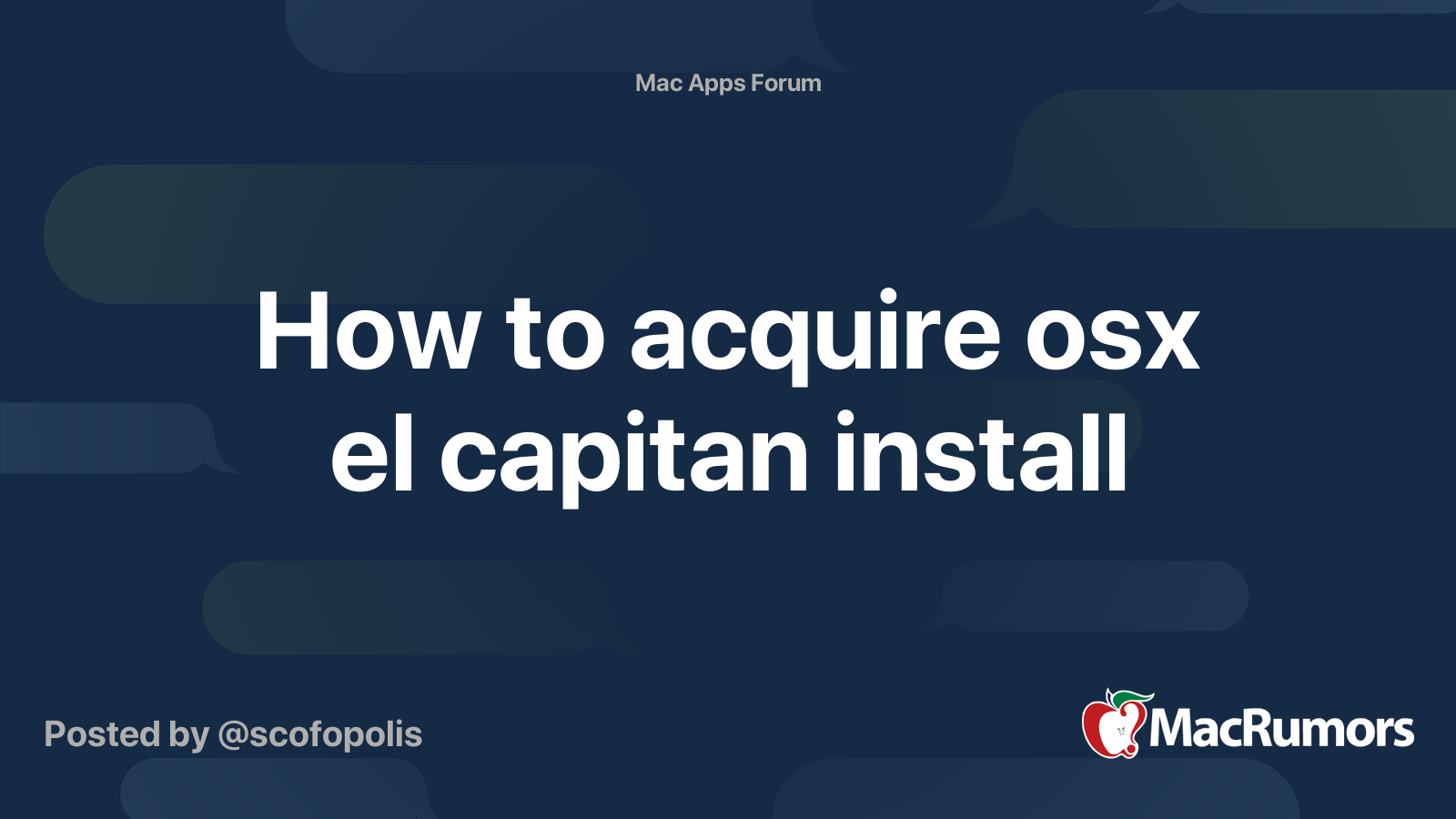 Mac os el capitan installer