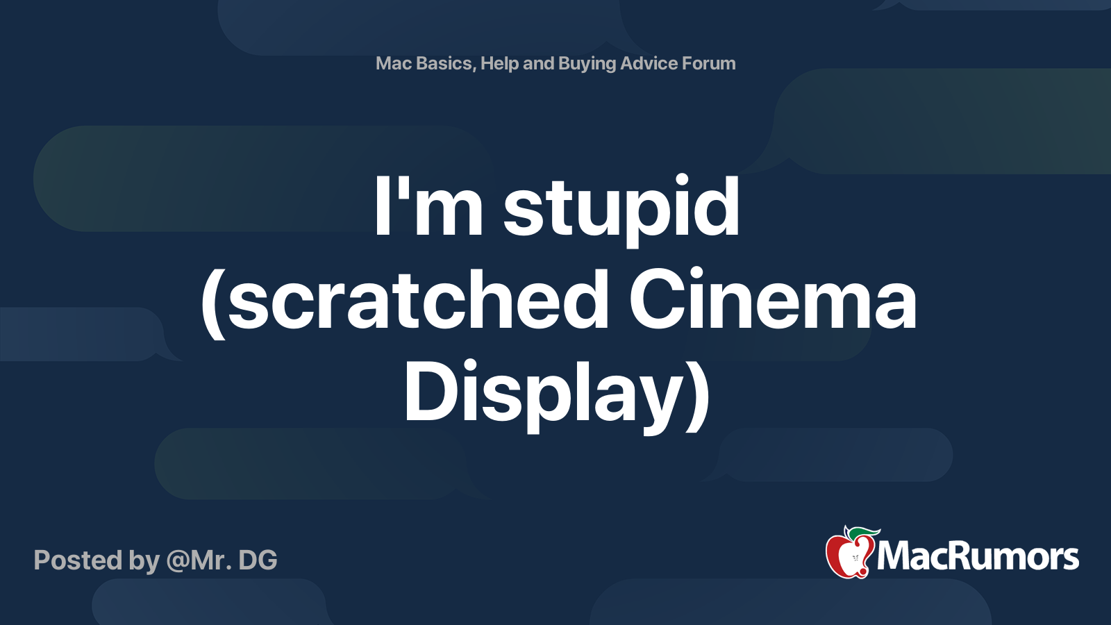 Acrylic Cinema Display scratch repair