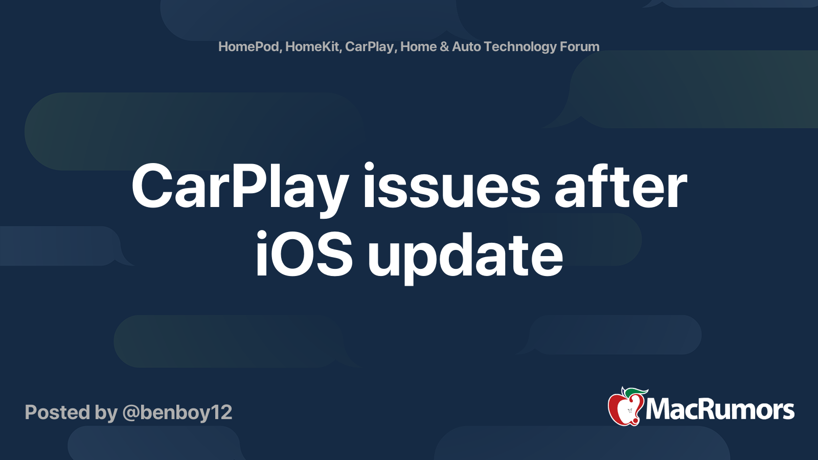 CarPlay issues after iOS update MacRumors Forums